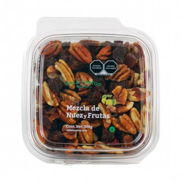 Mezcla de nuez y frutas charola 300g