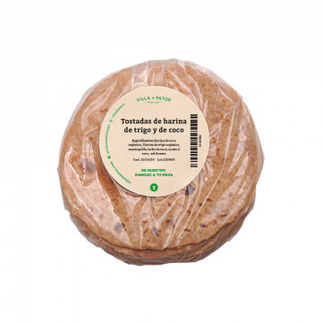 Tostadas de harina de trigo y coco