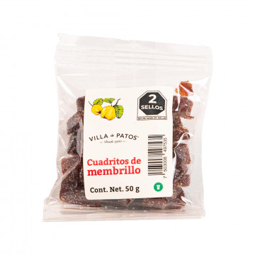 Cuadritos de membrillo con azúcar 50 gr.