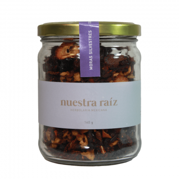 Nuestra raÃ­z tisana mora azul  frasco 160 gr.