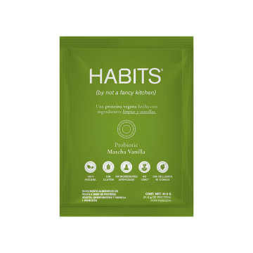 Habits proteina vegetal matcha-vainilla sachets