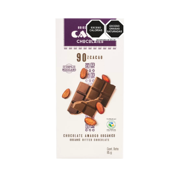 Cacep chocolate amargo 90% cacao 85gr